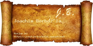 Joachim Borbála névjegykártya